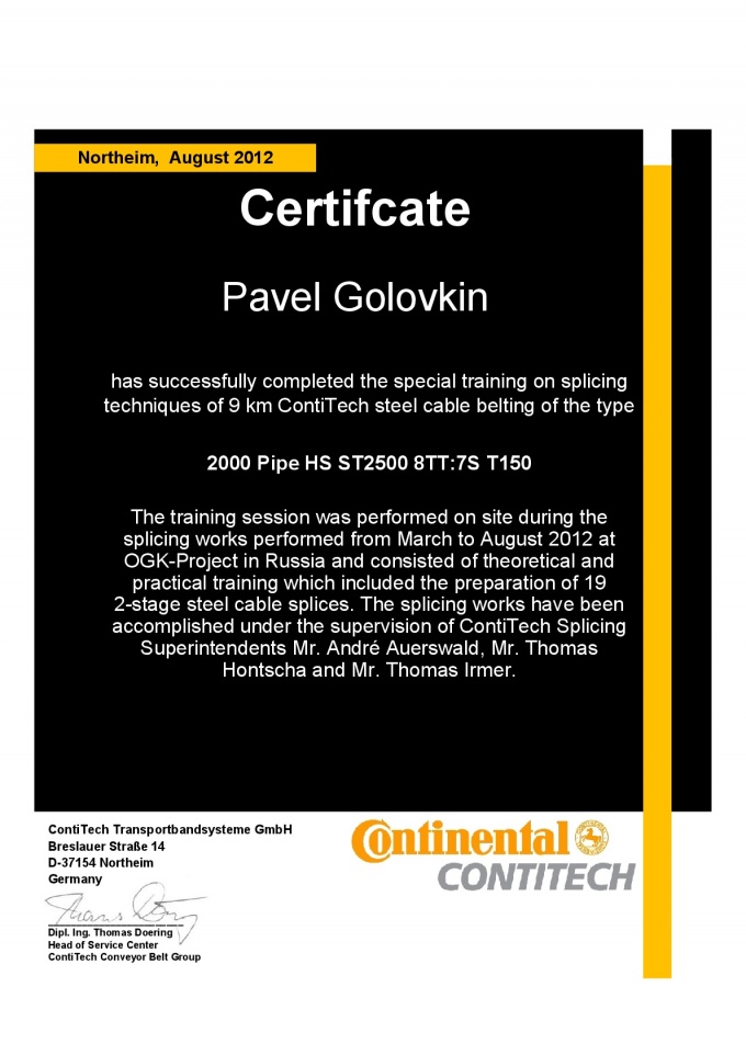 Сертификат (П.Головкин)